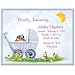Baby : Too Cute Birth Announcement Cards, Personalized - Baby Bear in Carriage (Boy), 25 Count, 5.5?x4.25? with Envelopes.