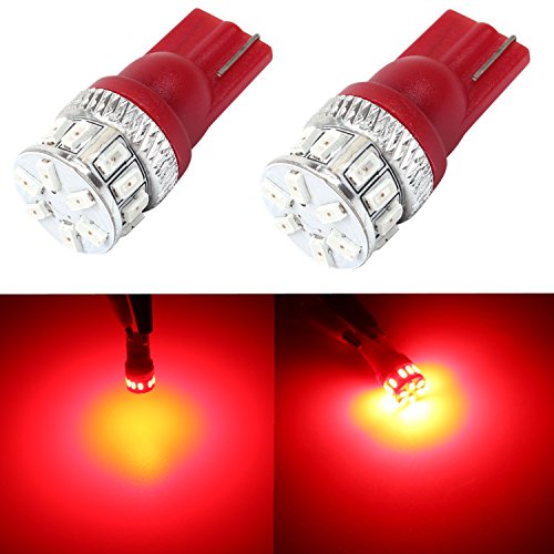 Alla 194 168 2825 175 W5W 158 161 192 T10 Wedge Super Bright High Power 3014 18-SMD LED Lights Bulbs for License Plate Interior Map Dome Door Courtesy Trunk Cargo Area Exterior Side Marker Light (Red) Alla 194 168 2825 175 W5W 158 161 192 T10 Wedge Super Bright High Power 3014 18-SMD LED Lights Bulbs for License Plate Interior Map Dome Door Courtesy Trunk Cargo Area Exterior Side Marker Light (Red)