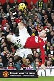 (24x36) Manchester United FC Wayne Rooney Goal Sports Poster Print