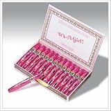 Novelty Indulgence - Its A Girl Milk Chocolate Cigars, Box of 24