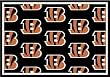 Cincinnati Bengals 7' 8" x 10' 9" Team Repeat Area Rug (Black)