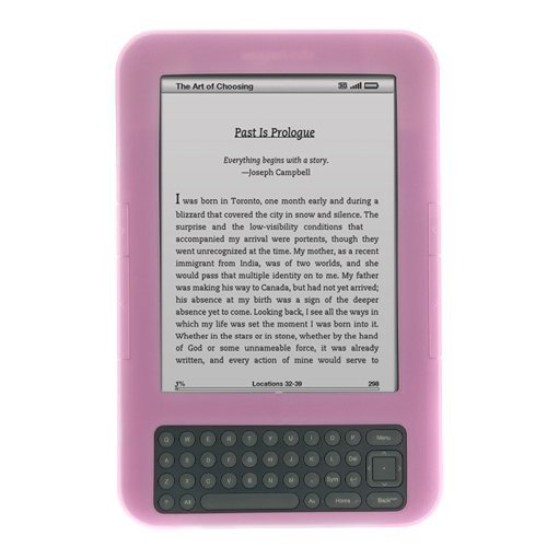 GTMax Pink Silicone Skin Soft Cover Case for Amazon kindle keyboard 3