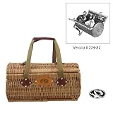 Missouri Tigers NCAA Verona Two-Lid Willow Basket (Hunter Green) (Engraved Logo)