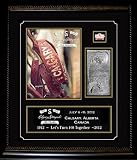 Framed Cabinet for 3" x 6" 100th Anniversary of Calgary Stampede Metal Ticket Replica - NHL Hockey Tickets