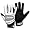 Franklin DH Batting Glove - Men's ( sz. L, White/Grey )