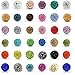 RUBYCA Pave Czech Crystal Disco Ball Clay Beads fit Shamballa Jewelry (20pcs, 8mm, 30 Colors Mixed)