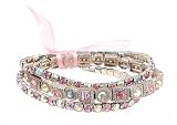 Bracelet Set - Crystal Stretch (3 pcs) ~ Light Rose and Clear AB