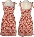 JOHNNY MARTIN Retro Printed Dress W/ Shirring