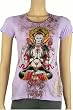 Christian Audigier 'Lakshmi' Platinum Collection T-shirt - Lavender