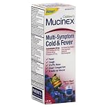 Mucinex Cold & Fever, Multi-Symptom, Liquid, Berry Blast 4 fl oz (118 ml)
