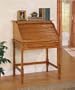 Coaster Roll Top Bedroom Home Office Secretary Desk, Oak Finish