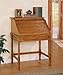 Coaster Roll Top Bedroom Home Office Secretary Desk, Oak Finish