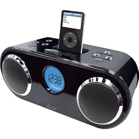 iLuv I166-BLK Stereo iPod Dock with Dual Alarm Clock System (Black) by iLuv