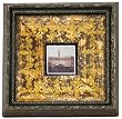 Disctinct Antique Style Wooden Fleur De Lis Photo / Picture Frame 3"x3"