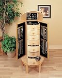 Jewelry : Powell Natural Maple Jewelry Armoire