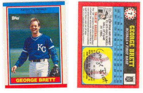 1989 Topps Oddball UK Baseball Card George Brett Kansas City Royals