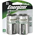 Rechargeable D Cell NiMH Batteries - D Cell 2500mAh 2 Pack