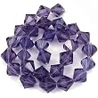 Amethyst Purple Bicone Faceted Glass Beads 12mm 1 Str