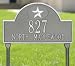 Houston Astros Pewter & Silver Personalized Address Plaque-with lawn stakes