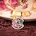 Women's Rose Gold Plated Pendant Multicolored Austrian Crystals Necklace