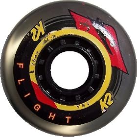 Clear Black 76mm 78a K2 FLIGHT Inline Skate Wheels (8)