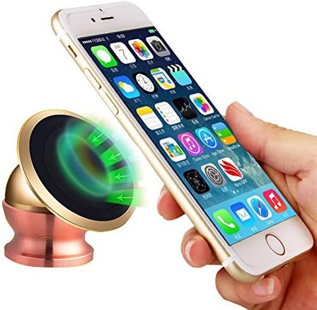 Leegotech 360-degree rotation magnetic car console mount holder (Golden)