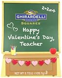 Ghirardelli Valentines Chocolate Squares, Teachers Chalkboard Gift,  3.72-Ounce Chalkboard Gift Box