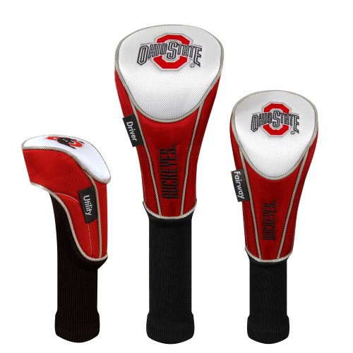 NCAA Ohio State Buckeyes Nylon Headcover (set of 3) Driver, Fairway, Utility