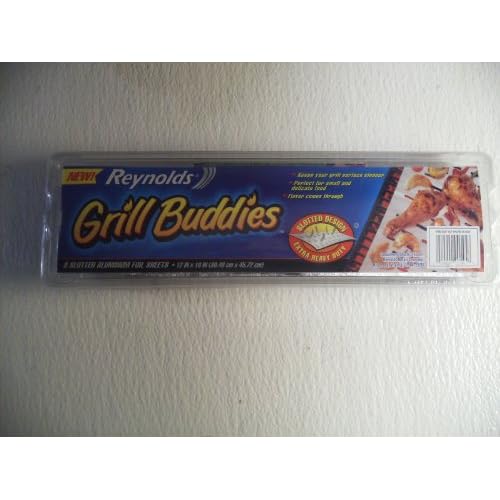New Reynolds Grill Buddies 8 Slotted Aluminum Foil Sheets