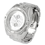 Geneva Platinum Mens Metal Link Watch by Geneva