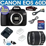 CANON EOS 60D DIGITAL CAMERA BODY + CANON 18-55 IS LENS + 8GB MEMORY CARD + ....
