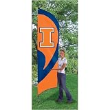 Illinois Fighting Illini NCAA Applique & Embroidered Tall Team Flag (102x30)