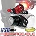 Classic Glow -Rechargeable LED Bike Light Set, Cycling Headlight and Taillight, 2 USB Cables Included