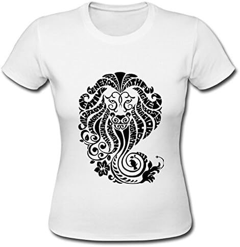 The Zodiac Sign Theme Tultex Ladies T-shirt For Leo X-Large White