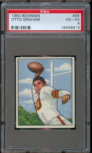 1950 Bowman #45 Otto Graham Cleveland Browns Football Card Professionally Graded PSA 4 VG-EX