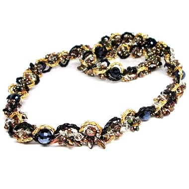 {LastOne! FLASH Sale} HinsonGayle Artisan Collection "Zara" Designer Chocolate Keshi Cultured Pearl Rope Necklace