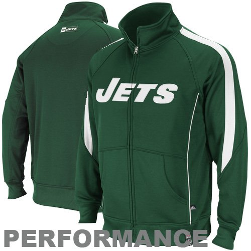 NFL Men's New York Jets Tailgate Time Track Adult Long Sleeve Full Zip Track Jacket (Dark Green/White, XX-Large)