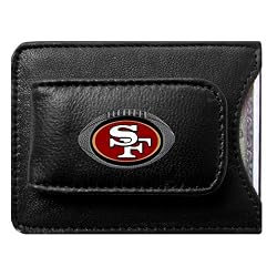 San Francisco 49ers NFL Card/Money Clip Holder (Leather)