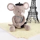 Baby Aspen Monsieur Le Squeak Plush Mouse and Blanket Gift Set