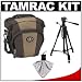 Tamrac 5716 Evolution Zoom 16 Digital SLR Camera Holster Case (Brown/Tan) + Tripod Kit for Canon Rebel T3, T3i, T1i, T2i, EOS 60D, 5D, 7D, Nikon D3000, D3100, D5000, D5100, D7000, D300s, Olympus Evolt E-5, E-30, E-620 & Sony Alpha A560, A580, A33, A35, A55