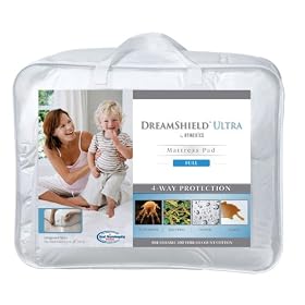 Homedics DreamSheild Pillow Top Mattress Pad, White
