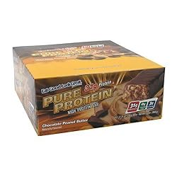 Worldwide Pure Protein High Protein Bar, Chocolate Peanut Butter, 2.75-Ounce Bars (Pack of 12)