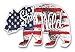 Stay Wild Bear American Flag Sticker Vinyl Decal for Auto Cars Trucks Laptop RV Camper