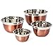 Stainless Steel Mixing Bowls Set - Rose Gold Stackable Nesting Bowls - Polished Matte Finish - Set of 4 by Colleta Home