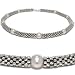 18-inch Indian Silver 8-9mm White Baroque Pearl Necklace