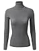 Doublju Womens Long Sleeve Turtleneck Ribbed Knit Sweater