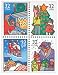 1996 CHRISTMAS FAMILY SCENES #3108-11 Plate Block of 4 x 32 cents US Postage Stamps