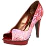 Carlos By Carlos Santana Women's Pleasure Peep Toe Pump,Red Satin,6 M US