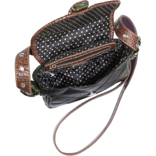 Sydney Love Color Block Quilt Cross Body,Black/Multi,One Size