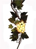 Set Of 100 Lighted Green Grape Cluster Christmas Grapevine Garland